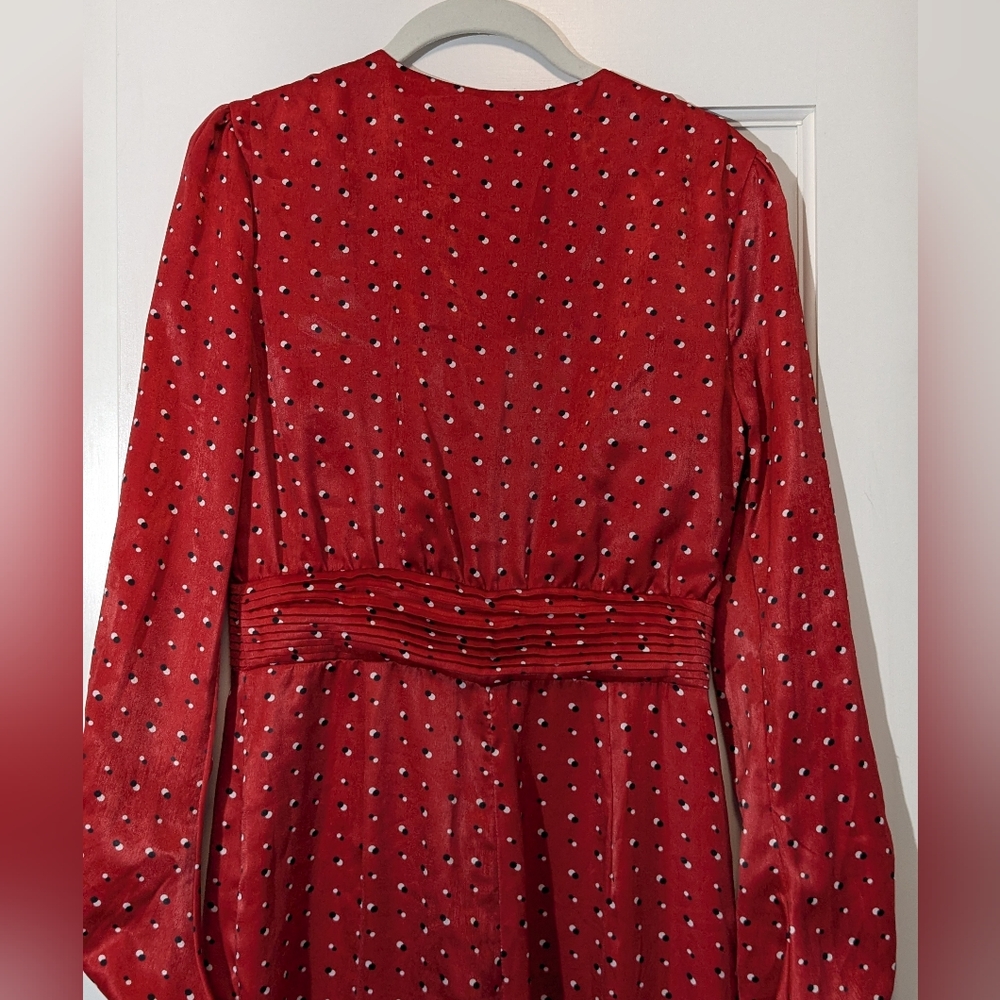 NWT House Of Harlow 1960 Dotted Jumpsuit Red Sz S - Picture 7 of 15